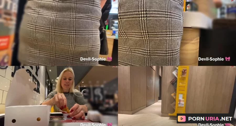 Devil Sophie - Fastfood piglets - really messed up the fast food toilet full of piss with devil-sophie [FullHD 1080p] 131.92 MB